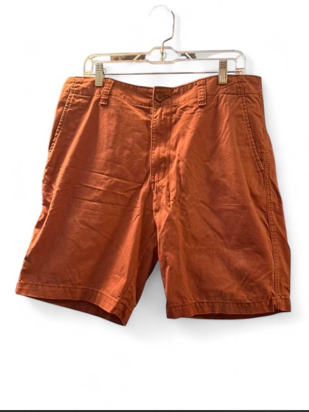 Old Navy Men's Rust Orange Flat-Front Shorts